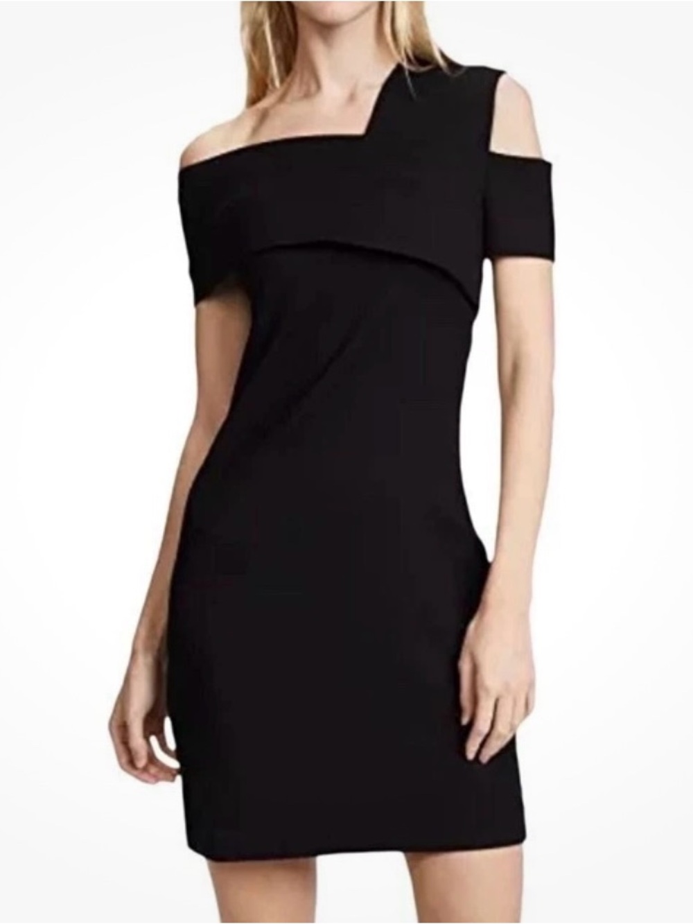 Helmut Lang Asymmetrical Black Dress Size 10